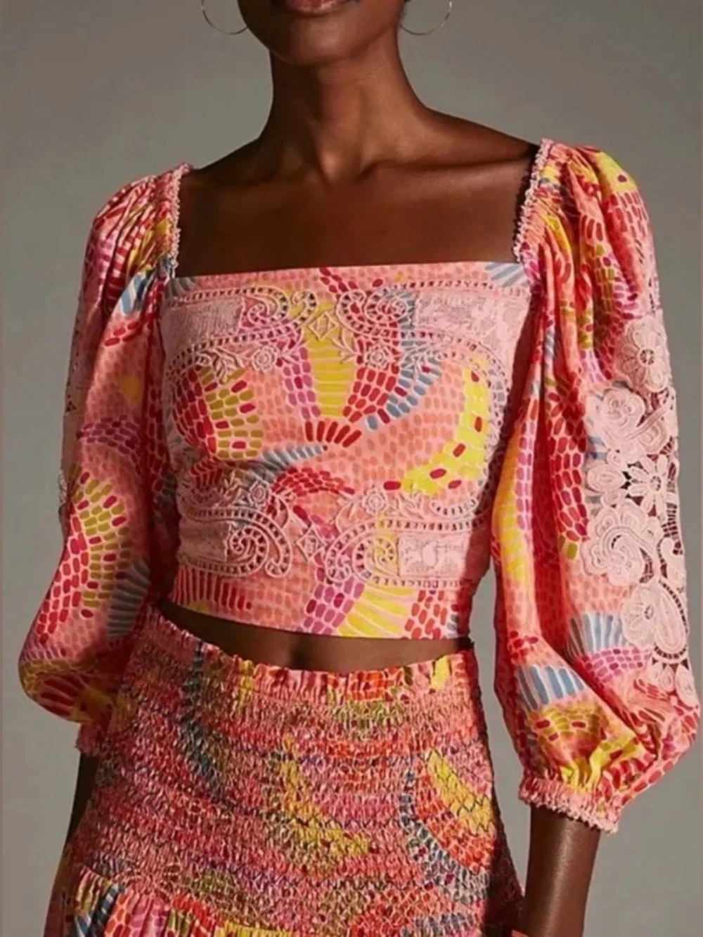 FARM Rio cropped blouse